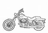 Motorcycle Coloring Pages Printable Kids Print Harley sketch template