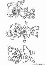 Alvin Chipmunks Coloring Pages Chipettes Brittany Eleanor Jeanette Chipmunk Colouring Cute Characters Movie Kids Sheets Print Fun These Disney Color sketch template