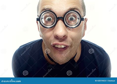Guy In Eyeglasses Stock Image Image Of Goofy Funny 42019423