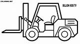 Forklift Coloring Pages Truck Clipart Trucks Printable Kids Vehicle Tv Clipartmag Construction Ws Colorings sketch template