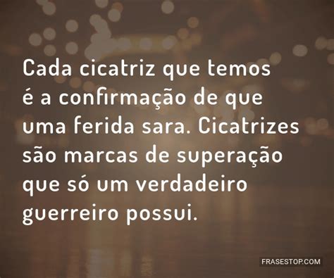 cada cicatriz  temos   confirmacao de  uma ferida