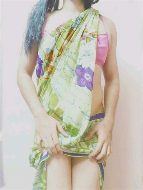 sexy indian crossdresser vanya shukla being slutty in a saree indian gay site