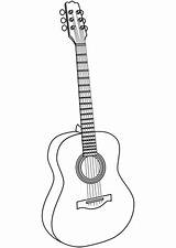 Guitar Coloring Printable Pages Categories sketch template