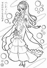 Coloring Anime Precure Nouveau Cure Shojo Gratuit sketch template