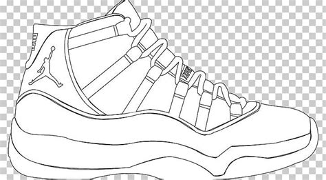 outline drawing   basketball shoe