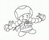 Toadette Mario Toad Becuo Coloringhome sketch template