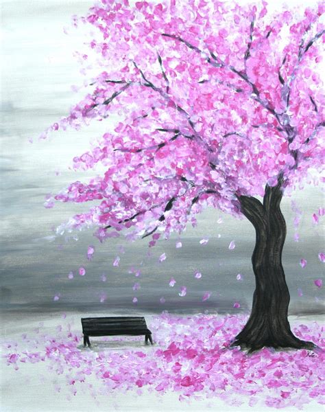 Cherry Blossom Tree Painting By Kristine Griffith Fine Art America