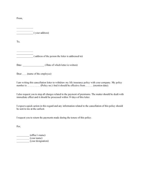 professional cancellation letters gym insurance contract