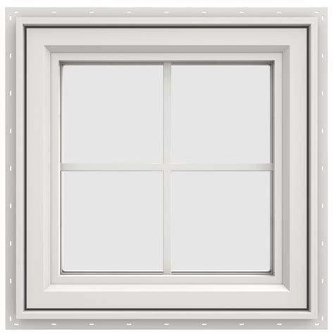 jeld wen        series  hand casement vinyl window  grids white