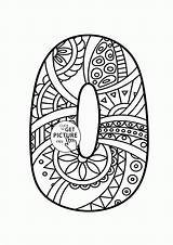 Coloring Pages Number Numbers Printable Book Pattern Colouring Alphabet Kids Zentangle Mandala Printables Sheets Wuppsy Counting Cartoon Visit Crafts sketch template