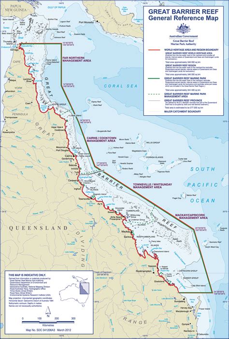 gbrmpa elibrary great barrier reef general reference map