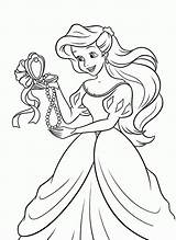 Ariel Coloriage Elsa Templates Rapunzel Minnie Princesse Sereia Pearl Pequena sketch template