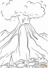 Volcano Coloring Pages Eruption Drawing Volcanic Printable Print Getdrawings Color Bullying Natural Template Getcolorings Categories sketch template