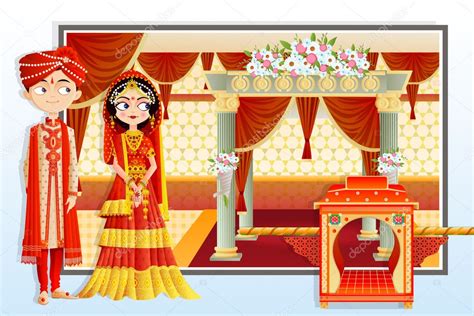 indian wedding couple — stock vector © snapgalleria 41664463