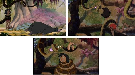 kaa  mowgli  scene mowgli disney crossover scene