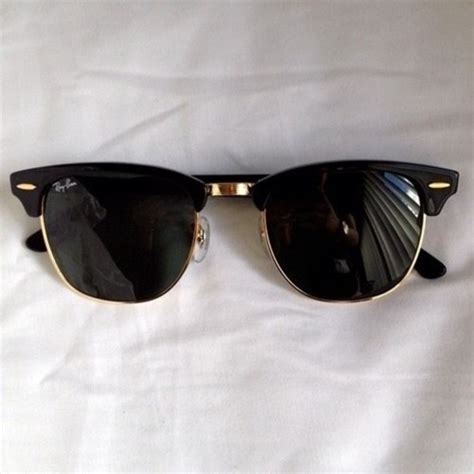 Sunglasses Black Gold Summer Fashion Rim Rayban