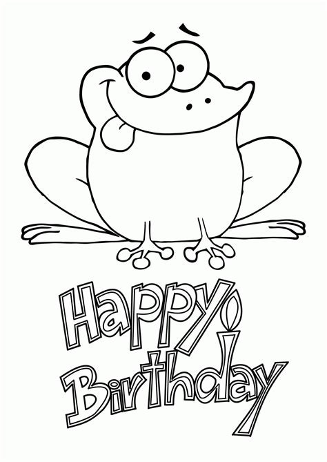 happy birthday coloring page printable customize  print