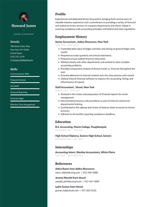 senior accountant resume examples writing tips  resumeio