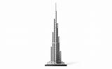 Burj Khalifa Clipart Silhouette Clipground Template Getdrawings Dubai Lego sketch template