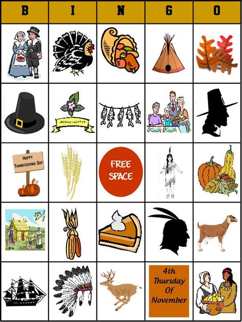 printable thanksgiving bingo game  file  boards