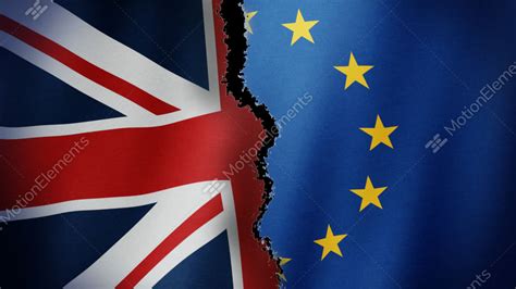 brexit flag loop stock animation