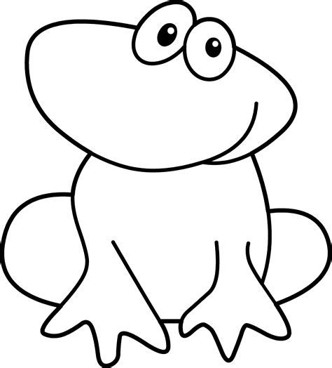 cute frog coloring page  clip art