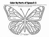 Grade Coloring Butterfly Color Pages Speech Parts 5th Sheet Math Noun Verb Multiplication 1st English Worksheets Colouring Adjectives Activity Grammar sketch template