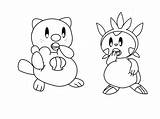 Oshawott Chespin Coloring Pages Game Print sketch template