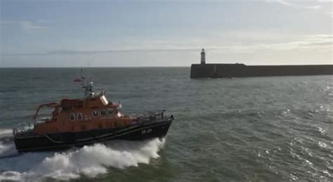 Newhaven Lifeboat Rescue Two People Blown Out To Sea On Inflatable Boat