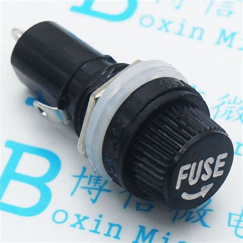 eclyxun pcslot mm glass fuse holders  black insurance tube socket fuse holder