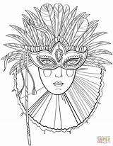 Coloring Carnival Mask Gras Mardi Pages Printable Beautiful Print Masquerade Drawing Lady Adults Masks Color Mandala Sheets Adult Book Woman sketch template