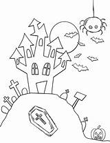 Halloween Coloring Pages Printable Kids House Spooky Printables Page1 Hill There Ghosts Click Thehousewifemodern sketch template