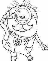 Coloring Pages Minion Cute Minions Getcolorings Printable Print sketch template