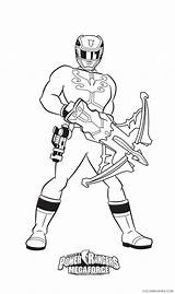 Rangers Power Ranger Coloring Pages Megaforce Red Kids Coloring4free Children Simple Printable Gold sketch template