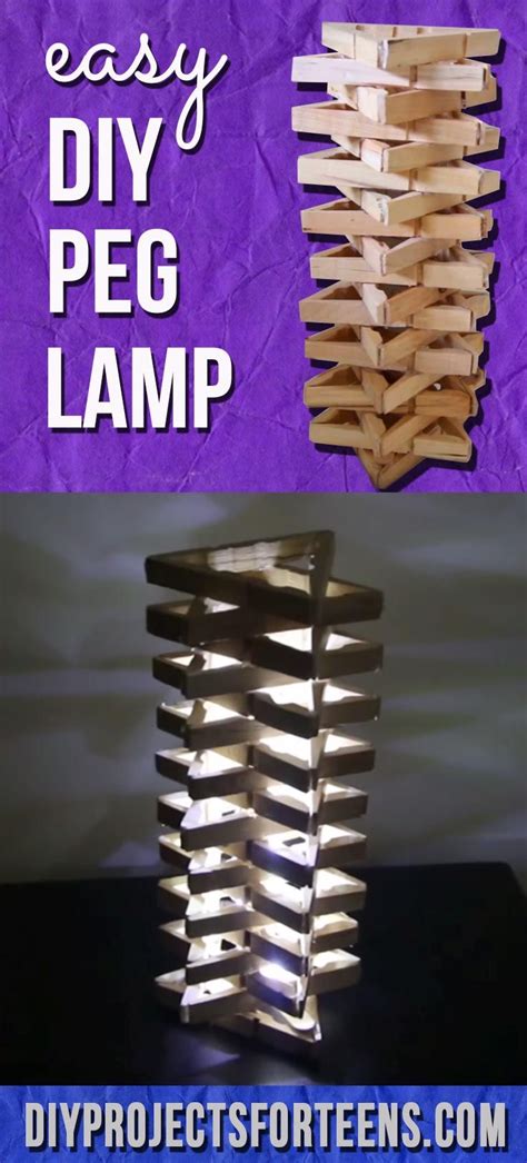 easy  awesome clothespin lamp easy crafts  teens