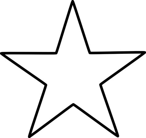 pointed star template printable black star