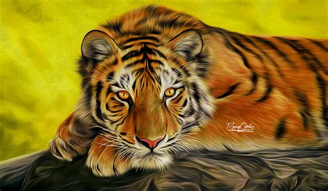 tiger art  behance