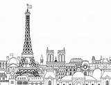 Paris Coloring Eiffel Tower Pages Colouring Books sketch template