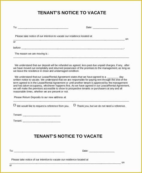 day notice  vacate california template   notice  vacate