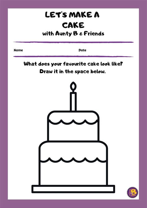 printable cake colouring activity  kids printable activities