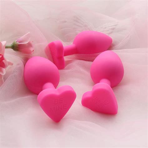 lovely heart anal butt plug kit naughty 100 medical grade silicone
