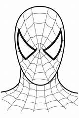 Spiderman Maschera Supereroe sketch template