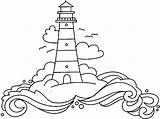 Lighthouse Coloring Drawing Pages Simple Lighthouses Clipart Drawings House Kids Cape Line Draw Hatteras Light Sea Sheets Clip Colouring Color sketch template