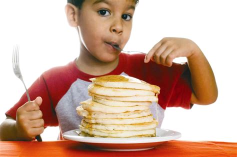 kid eating pancakes  minutes  mom