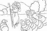 Coloring Shepherd Good Parable Pastore Buon Verloren Schaap sketch template