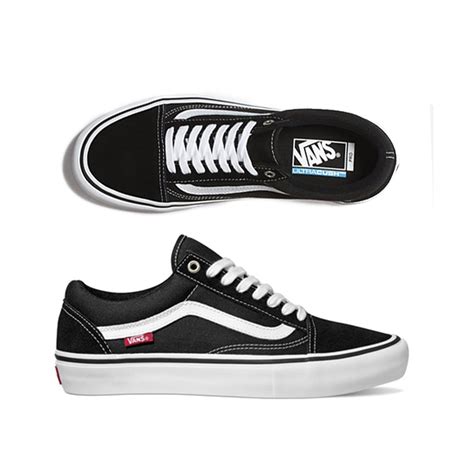 Vans Old Skool Pro Shoes Black White Underground Skate