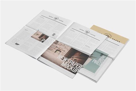 tabloid size newspaper mockups  design header design