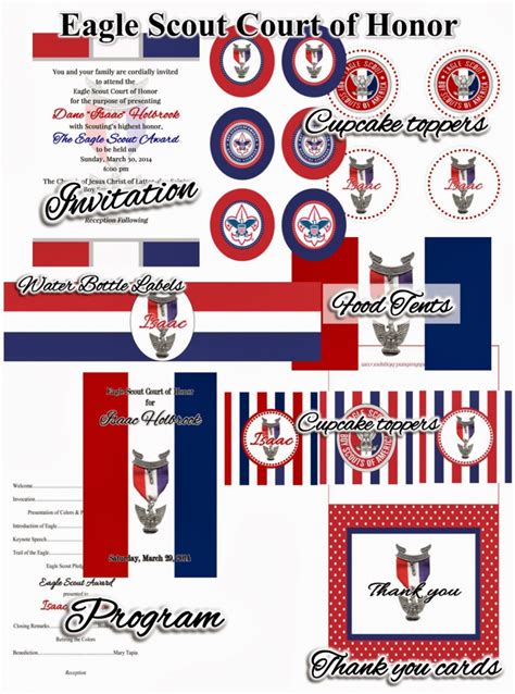 eagle scout cards  printable printable card