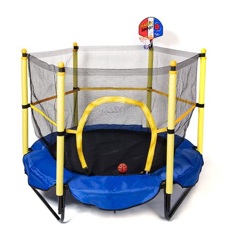 kids trampoline mini trampoline  enclosure net  safety pad heavy duty frame