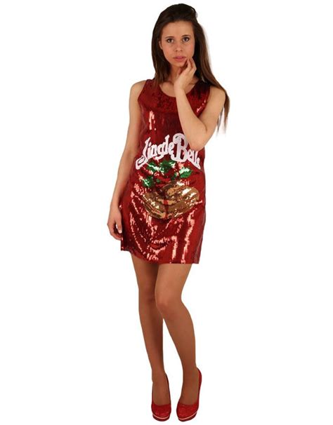 jurk met pailletten kerst rood de verkleedzolder voor al uw feestartikelen accessoires